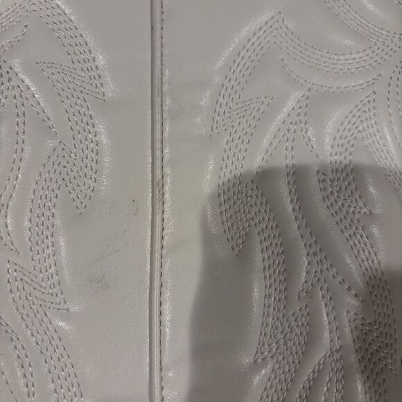 New Roper Women Hattie White Faux Leather Cowboy Western Boots Size 8 EU 39 - Picture 7 of 13